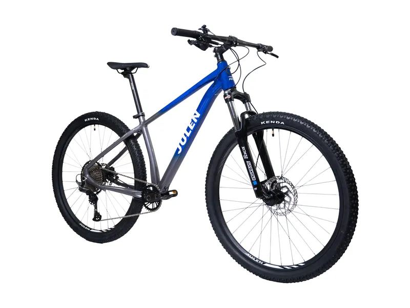 Julen Ultra 1×12 azul con gris, vista de tres cuartos